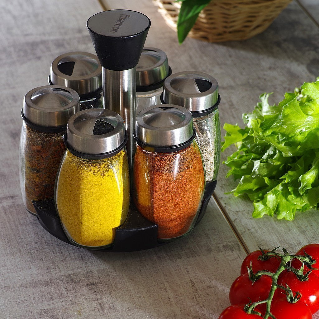 Set De Especieros O Condimentos 7 Piezas Fissman